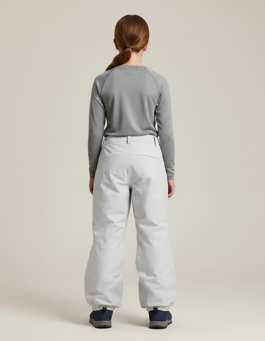 Pantalon Randonnée Gris Clair Ample Imperméable Enfant - Polyester - vue 2