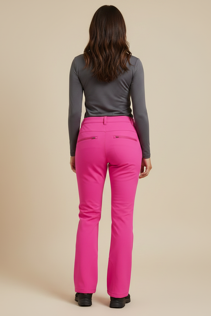 Pantalon Randonnée Fuchsia Doublé Polaire Coupe-vent Extensible Femme - Rose Polyester - vue 2