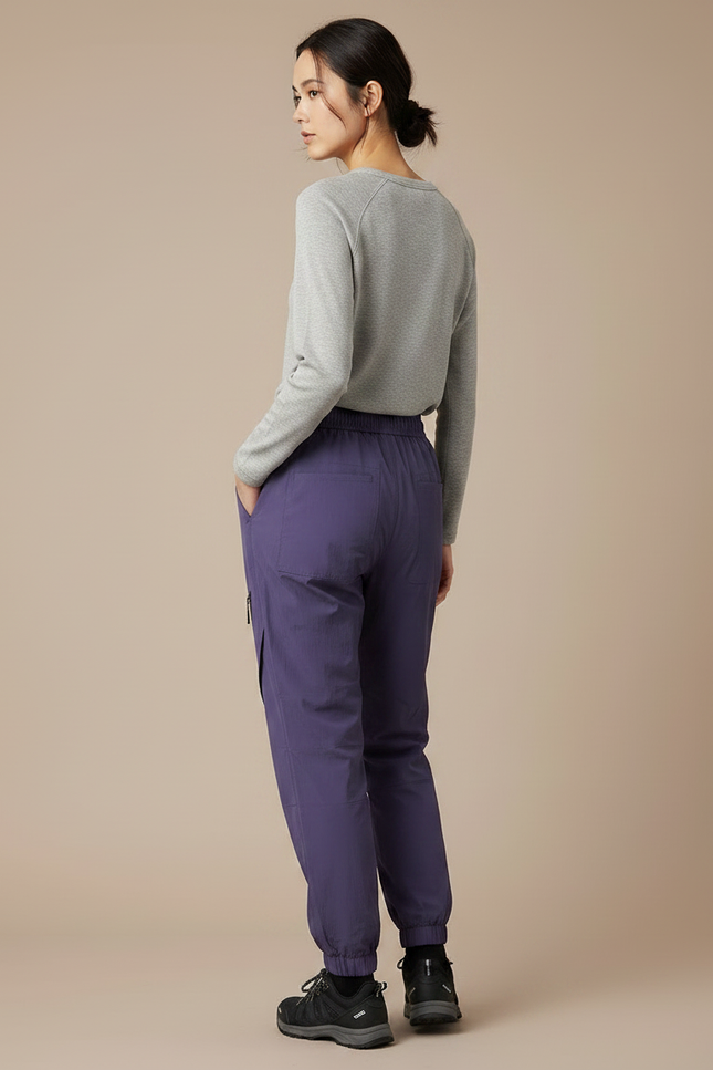 Pantalon Léger Randonnée Femme - Violet Polyester - vue 2
