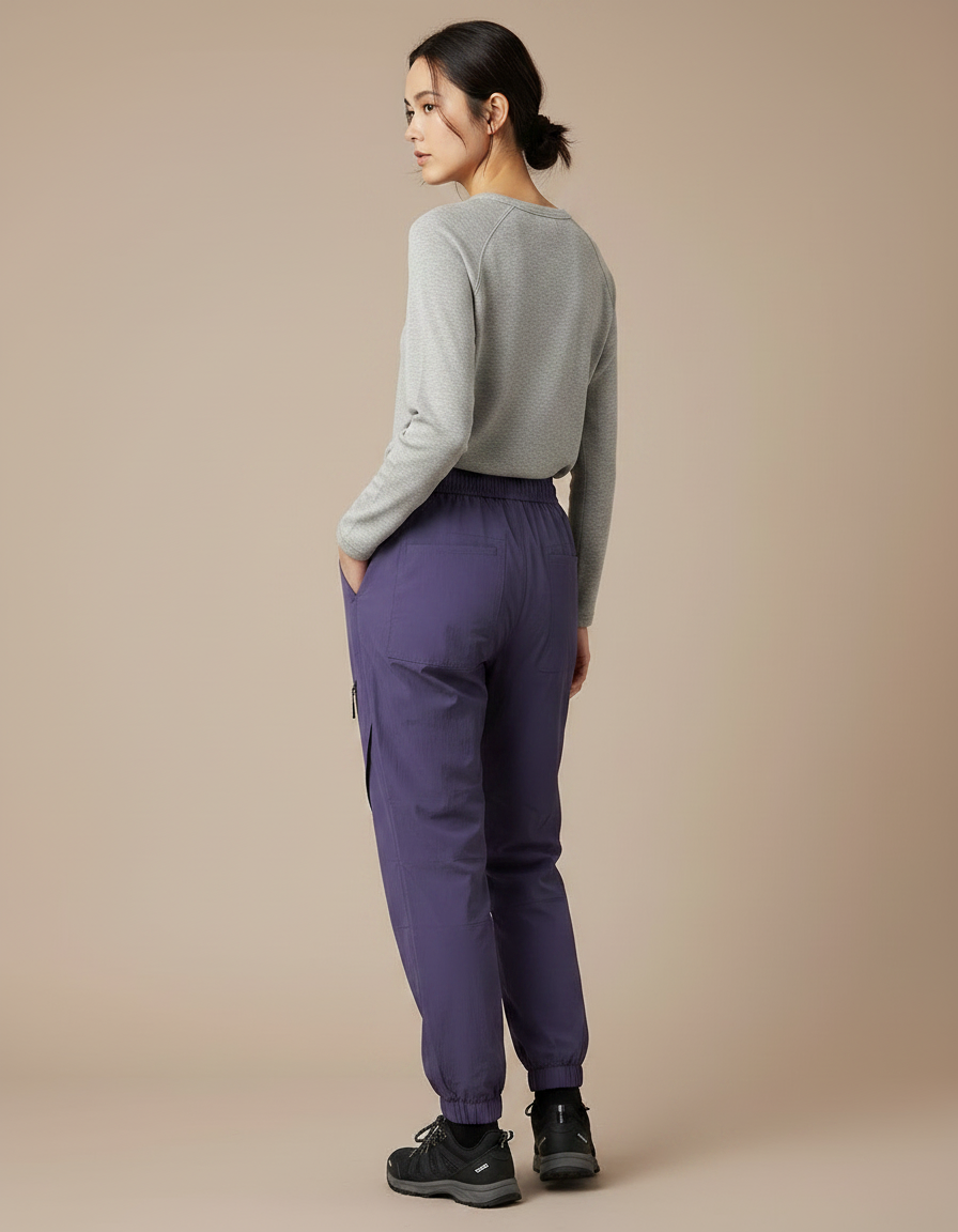 Pantalon Léger Randonnée Femme - Violet Polyester - vue 2