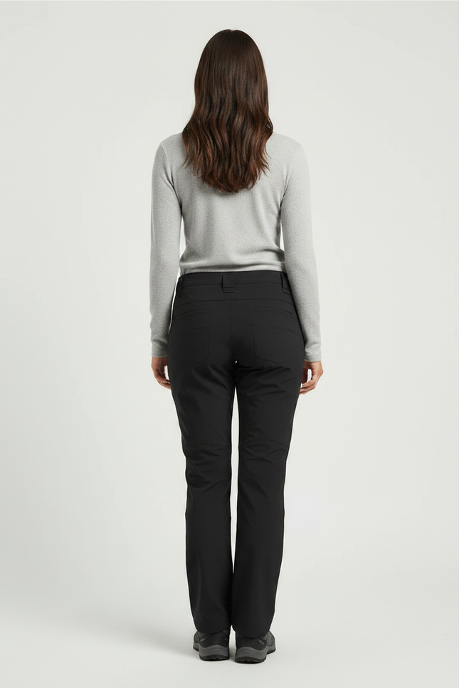 Pantalon Randonnée Noir Stretch Technique Femme - Polyester - vue 2