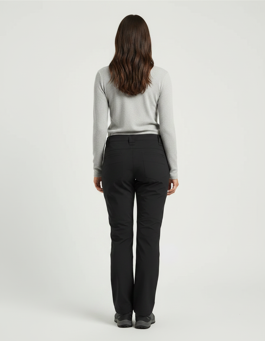 Pantalon Randonnée Noir Stretch Technique Femme - Polyester - vue 2