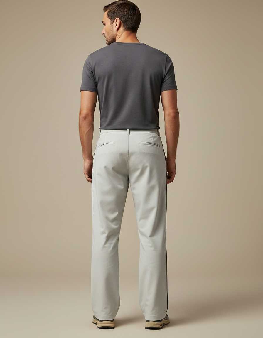 Pantalon Randonnée Gris Clair Droit Décontracté Homme - Polyester - vue 2