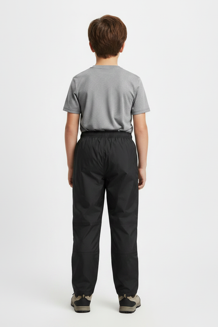 Pantalon Randonnée Noir Imperméable Léger Durable Enfant - Polyester - vue 2