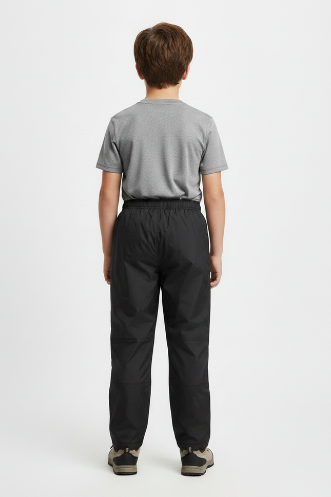 Pantalon Randonnée Noir Imperméable Léger Durable Enfant - Polyester - vue 2