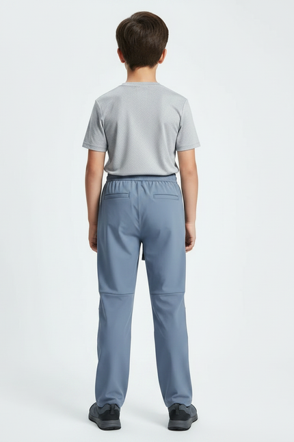 Pantalon Randonnée Enfant Bleu Cordon Léger Sport - Polyester - vue 2