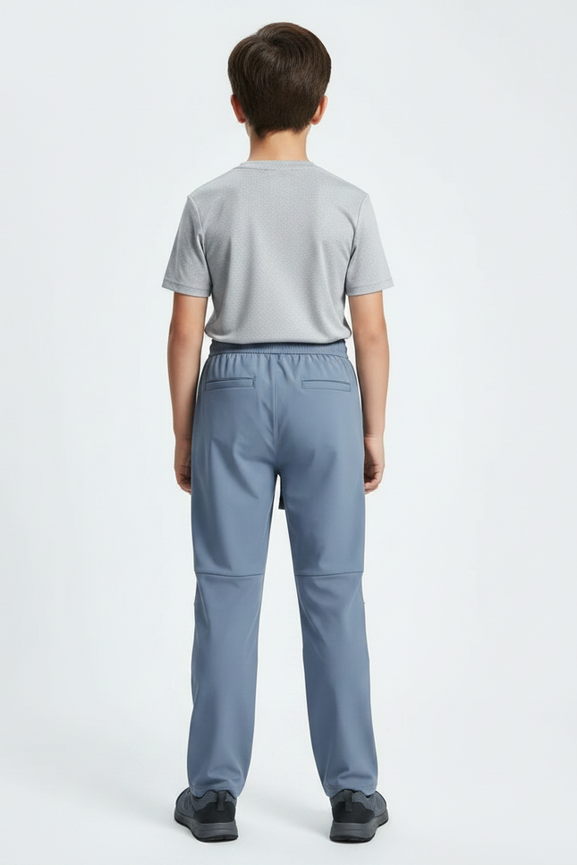 Pantalon Randonnée Enfant Bleu Cordon Léger Sport - Polyester - vue 2