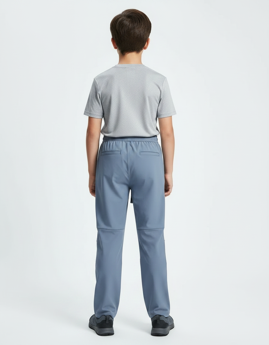 Pantalon Randonnée Enfant Bleu Cordon Léger Sport - Polyester - vue 2