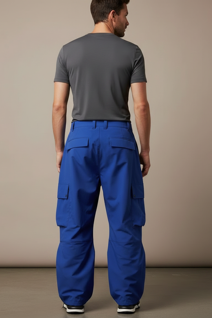 Pantalon Randonnée Bleu Ample Cargo Homme Imperméable - Polyester - vue 2