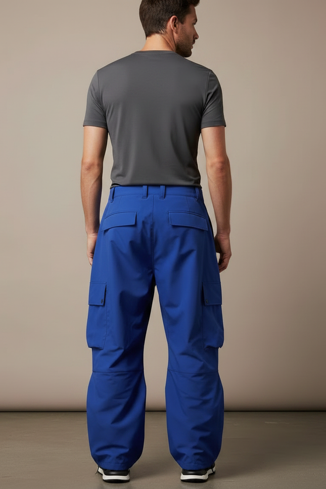 Pantalon Randonnée Bleu Ample Cargo Homme Imperméable - Polyester - vue 2