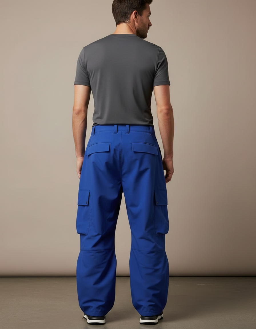 Pantalon Randonnée Bleu Ample Cargo Homme Imperméable - Polyester - vue 2