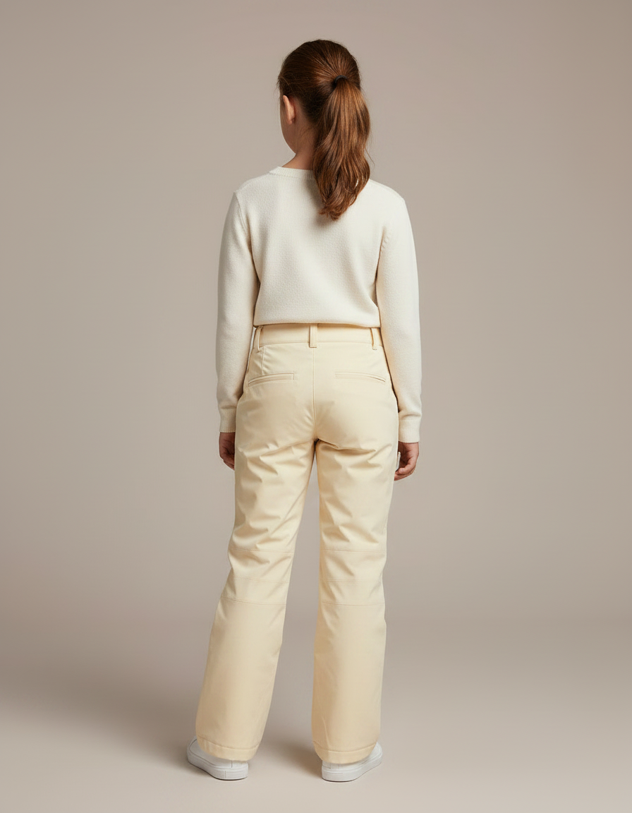 Pantalon Randonnée Beige Imperméable Ample Enfant - Polyester - vue 2