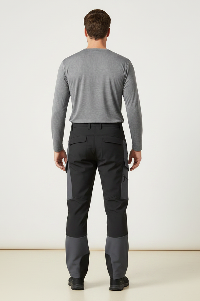 Pantalon Randonnée Homme Gris Noir Cargo Imperméable - Polyester - vue 2