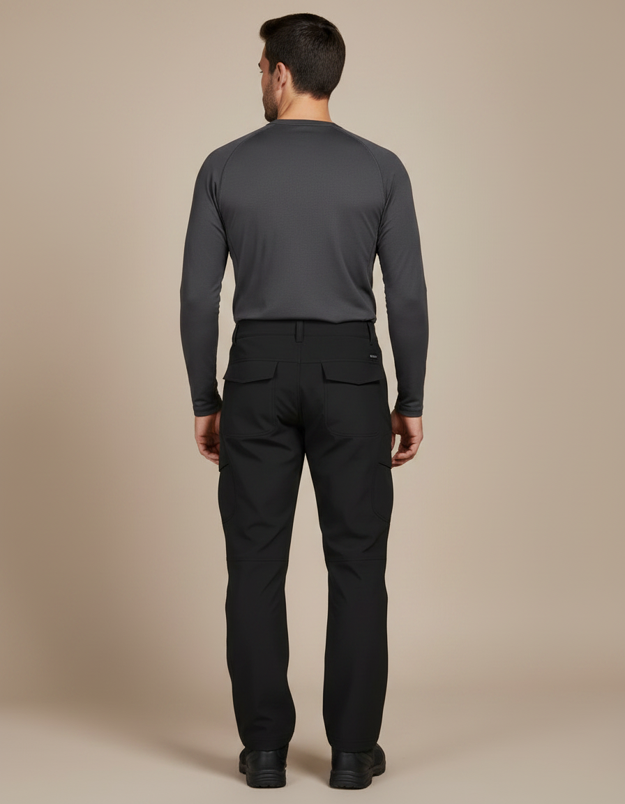 Pantalon Randonnée Étanche - Noir Polyester - vue 2