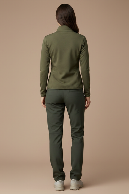 Pantalon Randonnée Femme Vert Doux Confortable Extensible - Polyester - vue 2