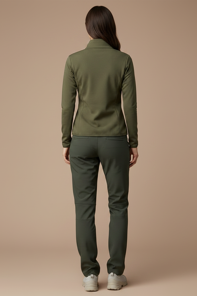 Pantalon Randonnée Femme Vert Doux Confortable Extensible - Polyester - vue 2