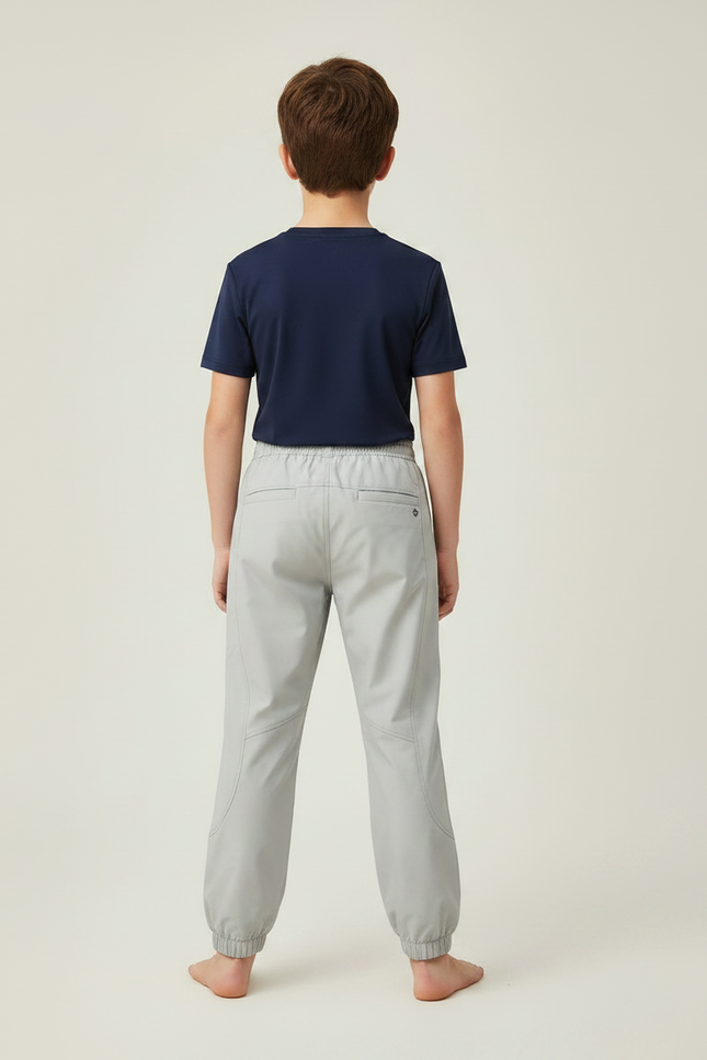 Pantalon Randonnée Gris Enfant Élastique Décontracté Léger - Polyester - vue 2