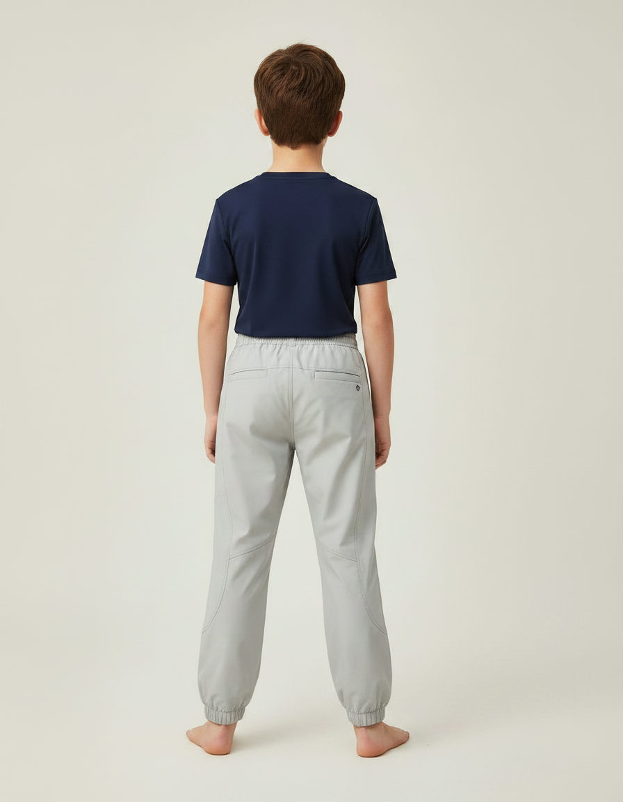 Pantalon Randonnée Gris Enfant Élastique Décontracté Léger - Polyester - vue 2
