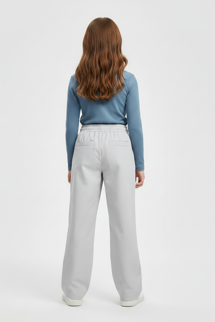 Pantalon Randonnée Gris Ample Coupe Droite Zippé - Polyester - vue 2