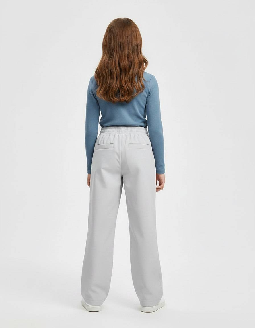 Pantalon Randonnée Gris Ample Coupe Droite Zippé - Polyester - vue 2