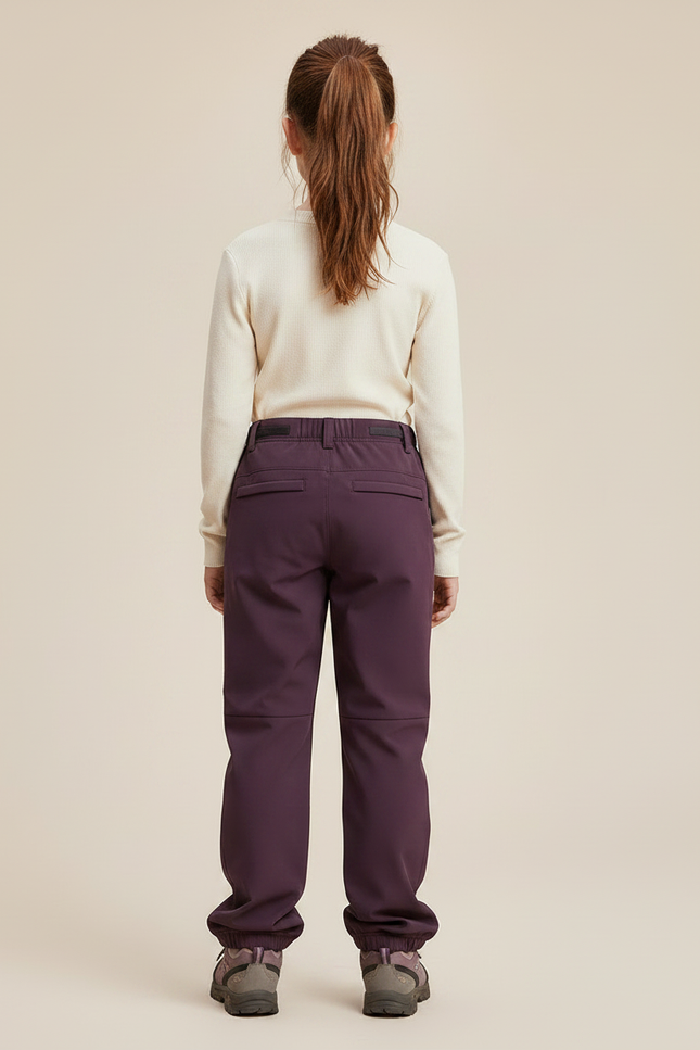 Pantalon Randonnée Taille Haute - Violet Polyester - vue 2