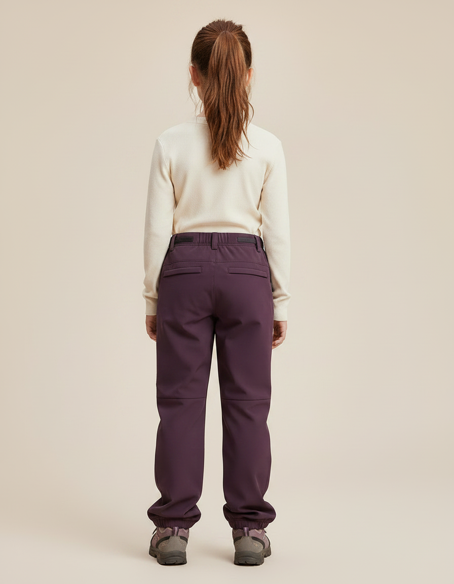 Pantalon Randonnée Taille Haute - Violet Polyester - vue 2
