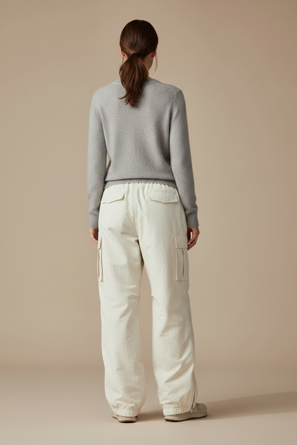 Pantalon Randonnée Beige Ample Cargo Décontracté Unisexe - Polyester - vue 2