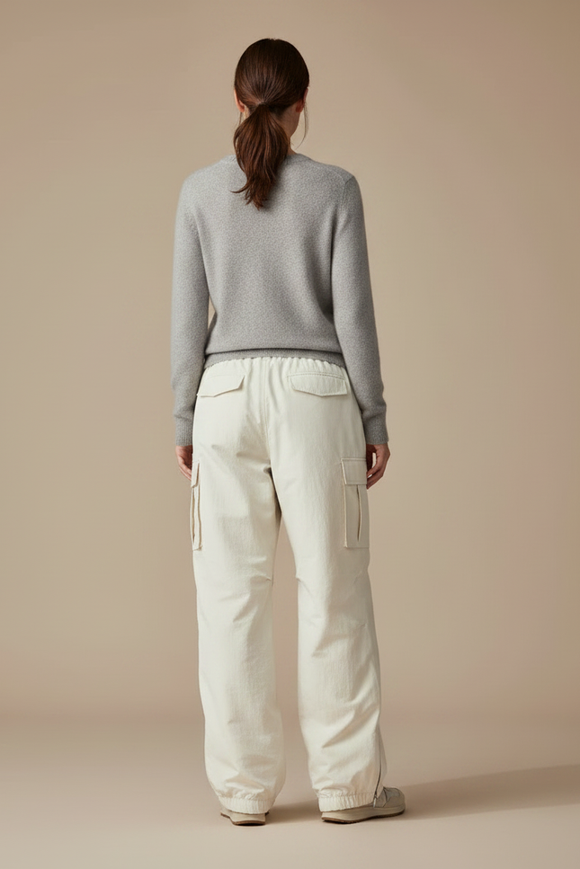 Pantalon Randonnée Beige Ample Cargo Décontracté Unisexe - Polyester - vue 2