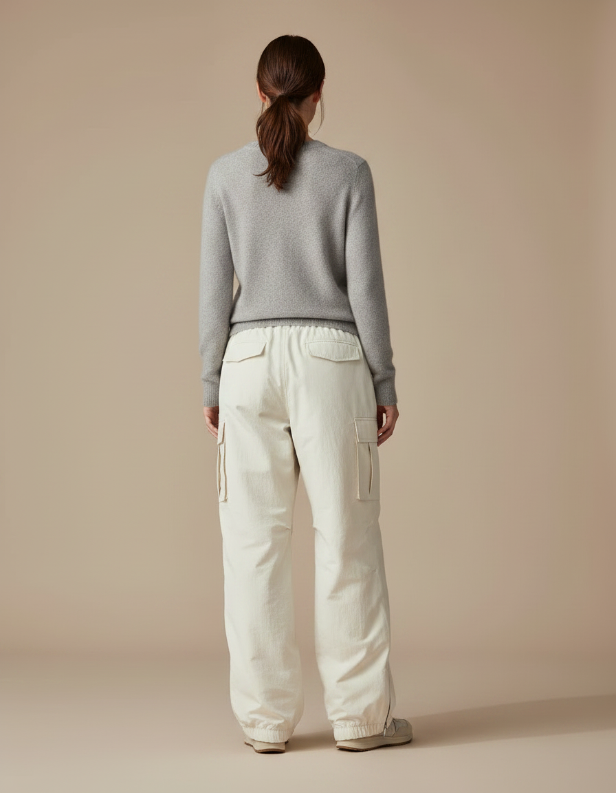 Pantalon Randonnée Beige Ample Cargo Décontracté Unisexe - Polyester - vue 2