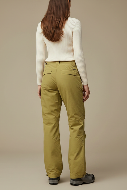Pantalon Randonnée Kaki Coupe Droite Décontracté Technique Femme - Polyester - vue 2