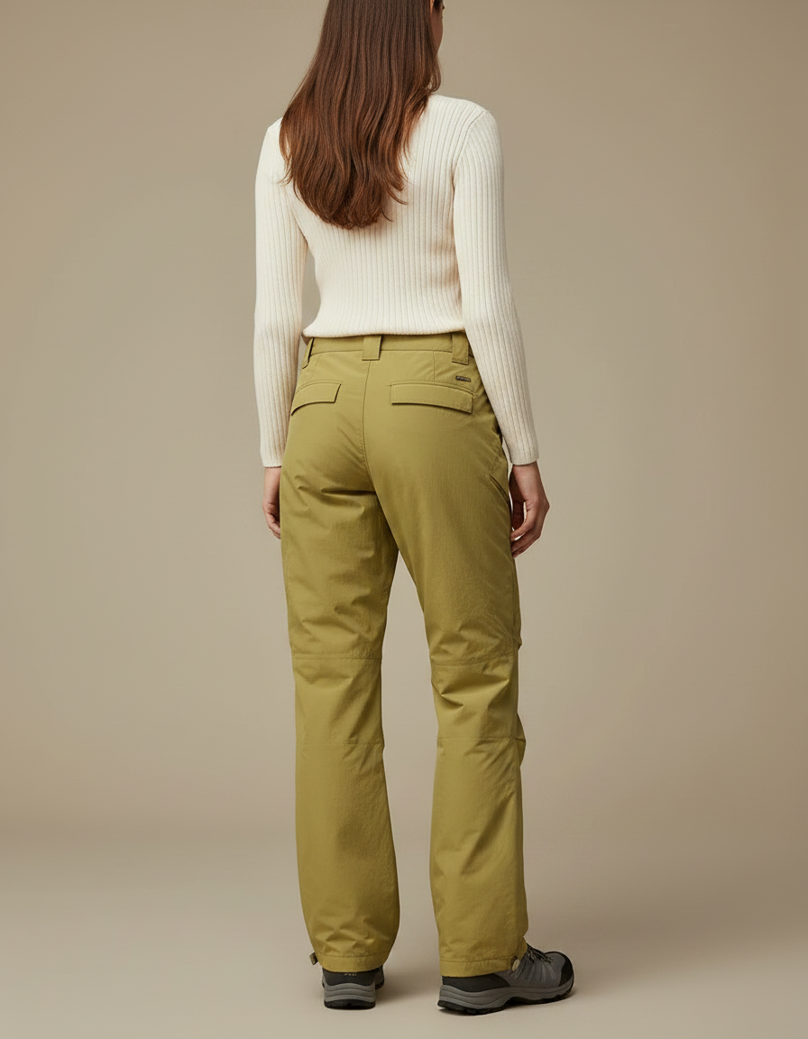 Pantalon Randonnée Kaki Coupe Droite Décontracté Technique Femme - Polyester - vue 2