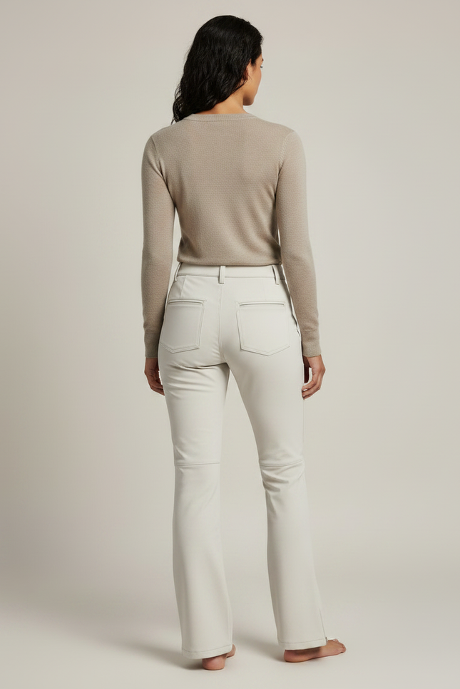 Pantalon Randonnée Beige Clair Coupe Droite Femme - Polyester - vue 2