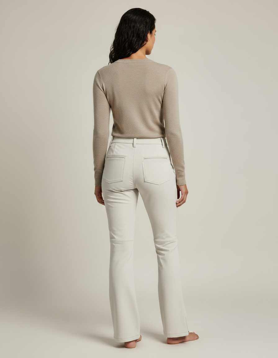 Pantalon Randonnée Beige Clair Coupe Droite Femme - Polyester - vue 2