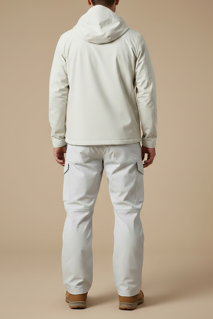 Pantalon Randonnée Gris Clair Cargo Imperméable Homme - Polyester - vue 2