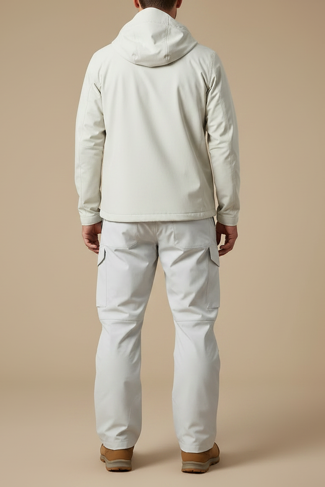 Pantalon Randonnée Gris Clair Cargo Imperméable Homme - Polyester - vue 2