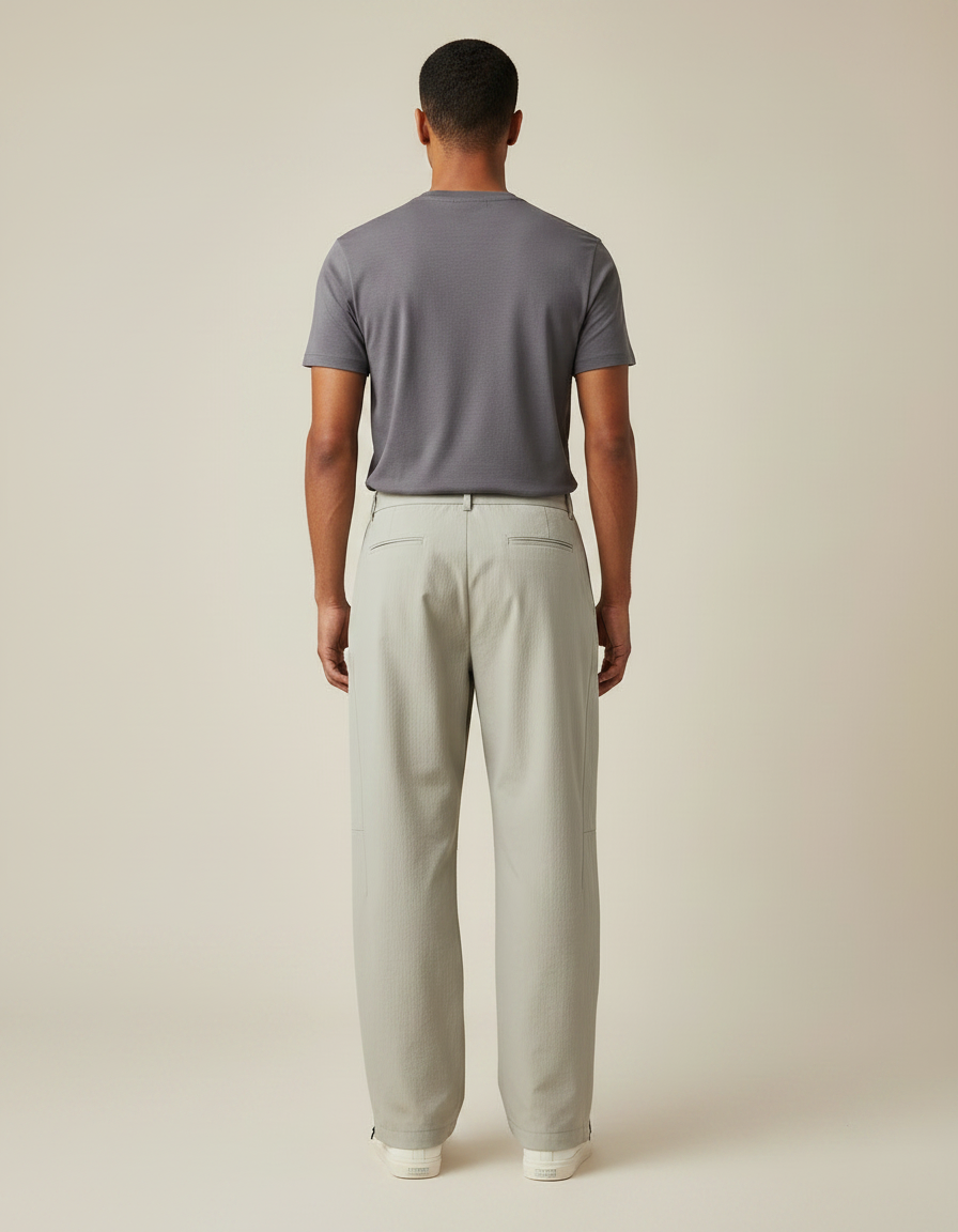 Pantalon Randonnée Beige Léger Décontracté Zippé Homme - Polyester - vue 2