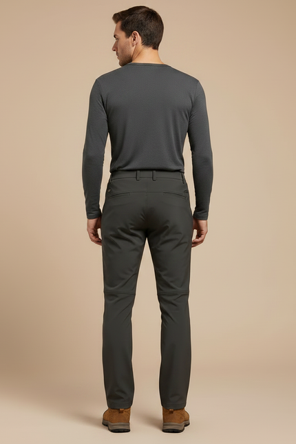Pantalon Randonnée Slim Homme - Kaki Polyester - vue 2