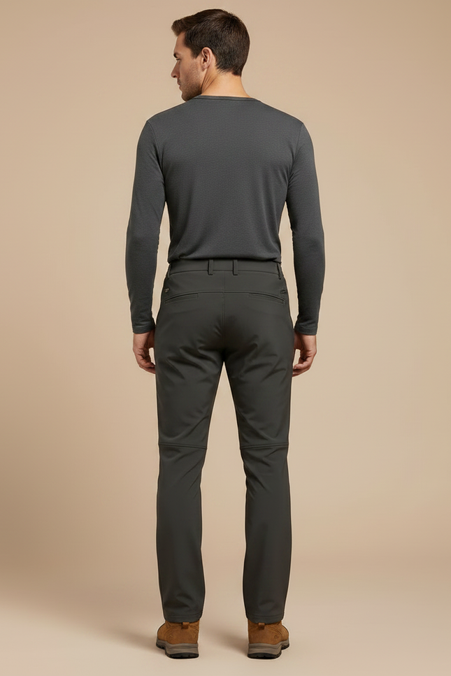 Pantalon Randonnée Slim Homme - Kaki Polyester - vue 2
