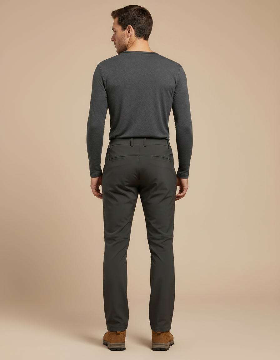 Pantalon Randonnée Slim Homme - Kaki Polyester - vue 2