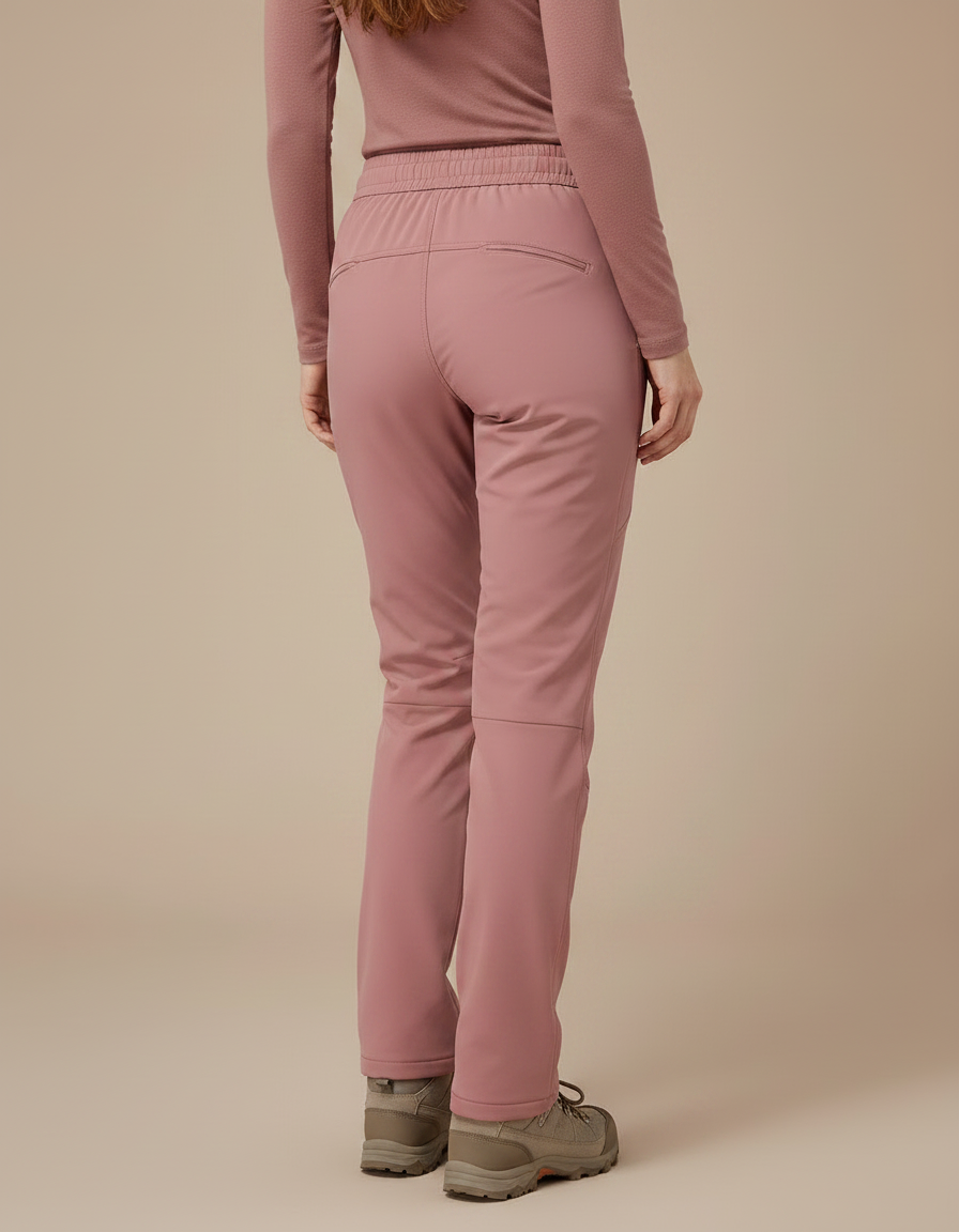Pantalon Randonnée Raquette Femme - Rose Polyester - vue 2