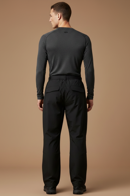 Pantalon Randonnée Noir Ceinturé Ample Homme - Polyester - vue 2