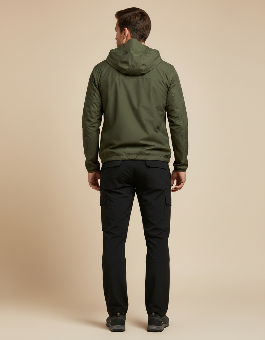 Pantalon Randonnée Noir Cargo Tactique Léger Homme - Polyester - vue 2