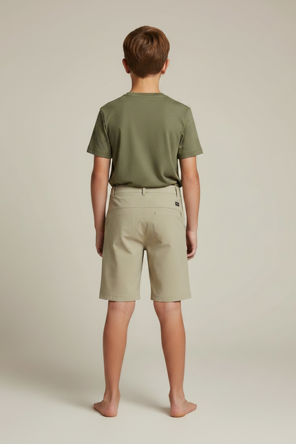 Pantalon Randonnée Beige Court Léger Enfant - Polyester - vue 2