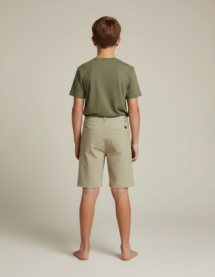 Pantalon Randonnée Beige Court Léger Enfant - Polyester - vue 2