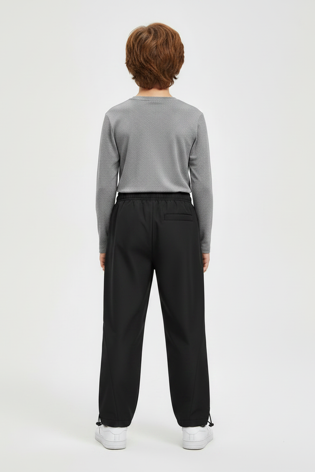 Pantalon Randonnée Noir Enfant Imperméable Décontracté Sport - Polyester - vue 2