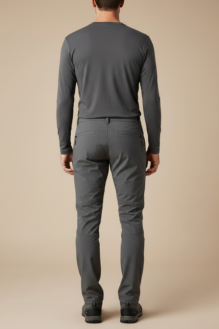 Pantalon Randonnée Gris Homme Softshell Élastique Cargo - Polyester - vue 2