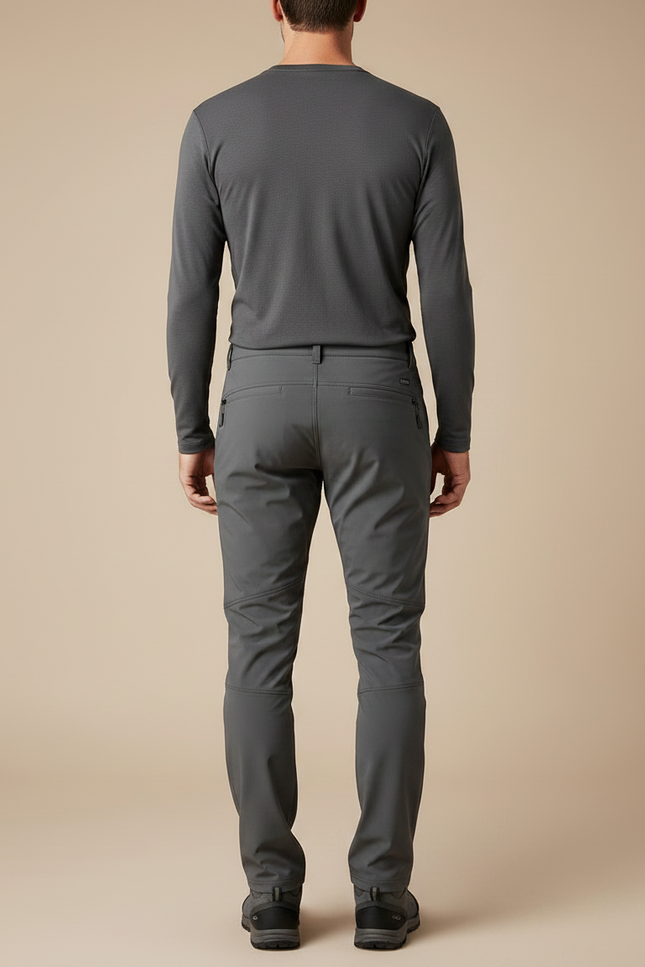 Pantalon Randonnée Gris Homme Softshell Élastique Cargo - Polyester - vue 2