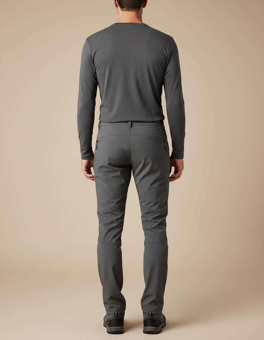 Pantalon Randonnée Gris Homme Softshell Élastique Cargo - Polyester - vue 2