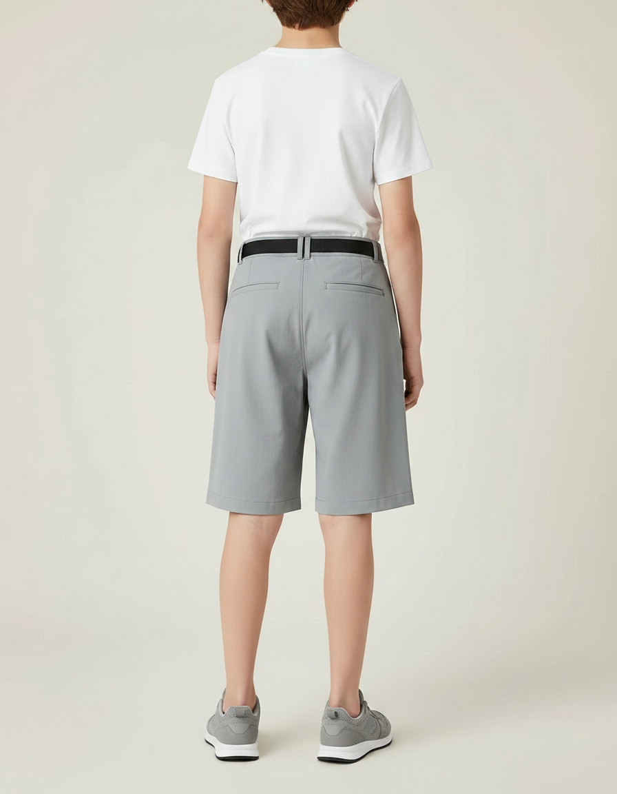 Pantalon Randonnée Gris Court Léger Unisexe - Polyester - vue 2