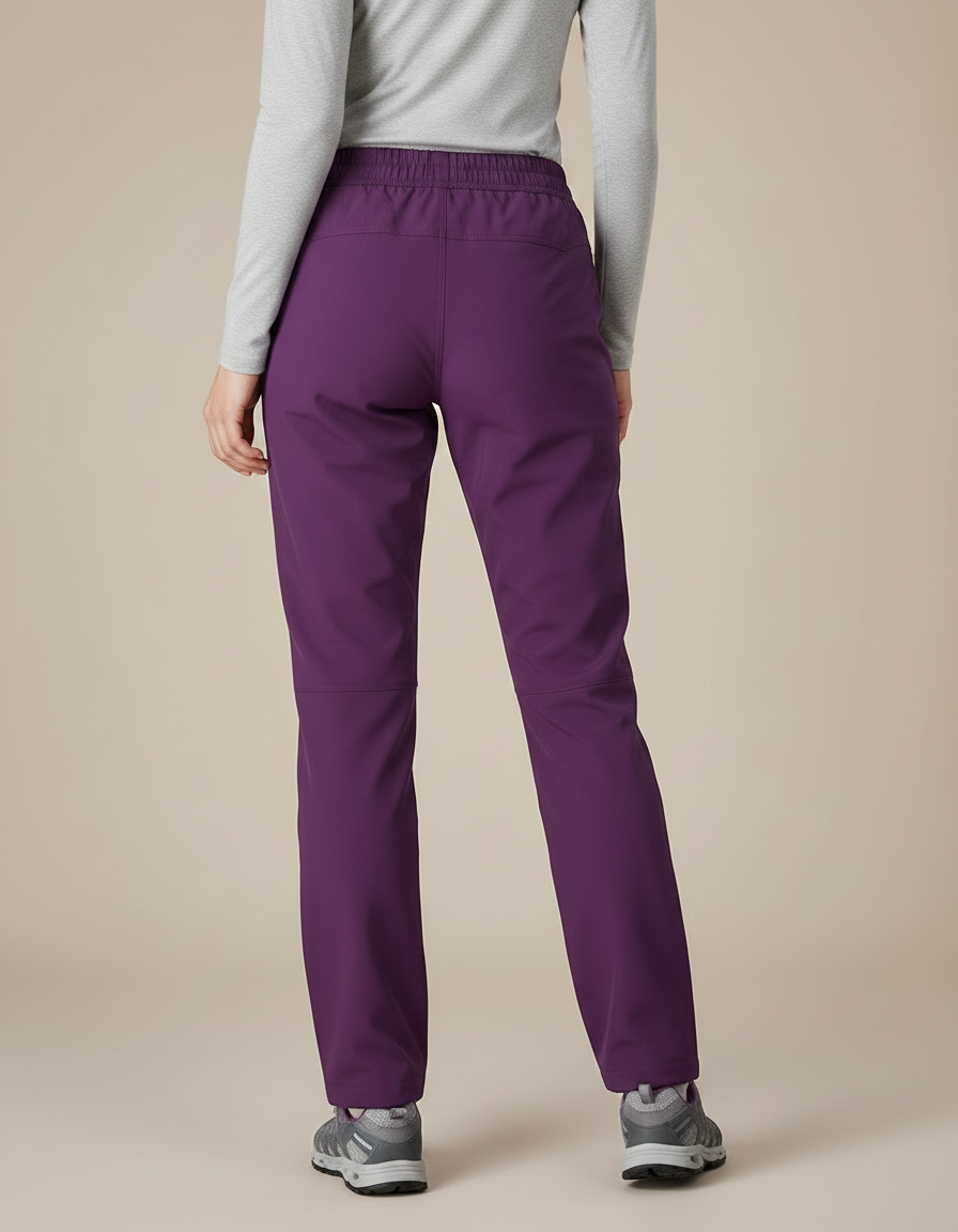 Pantalon Randonnée Violet Élastique Chaud Femme - Polyester - vue 2